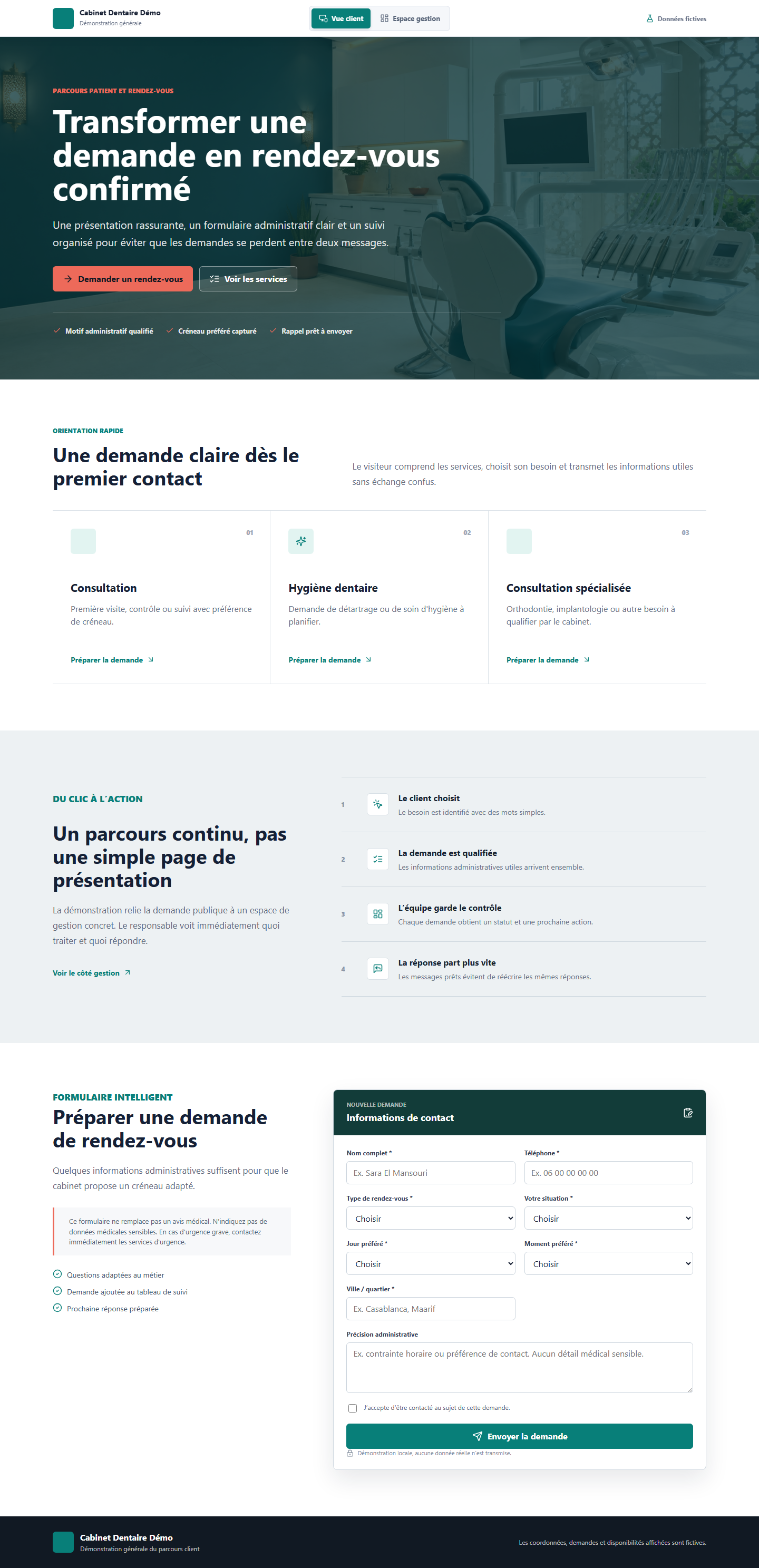 Dentaire: Première consultation